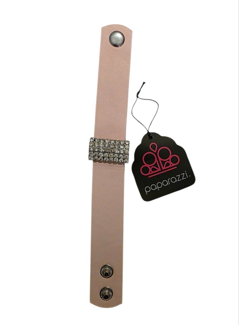 Paparazzi Blush Pink Rhinestone Slide Bracelet